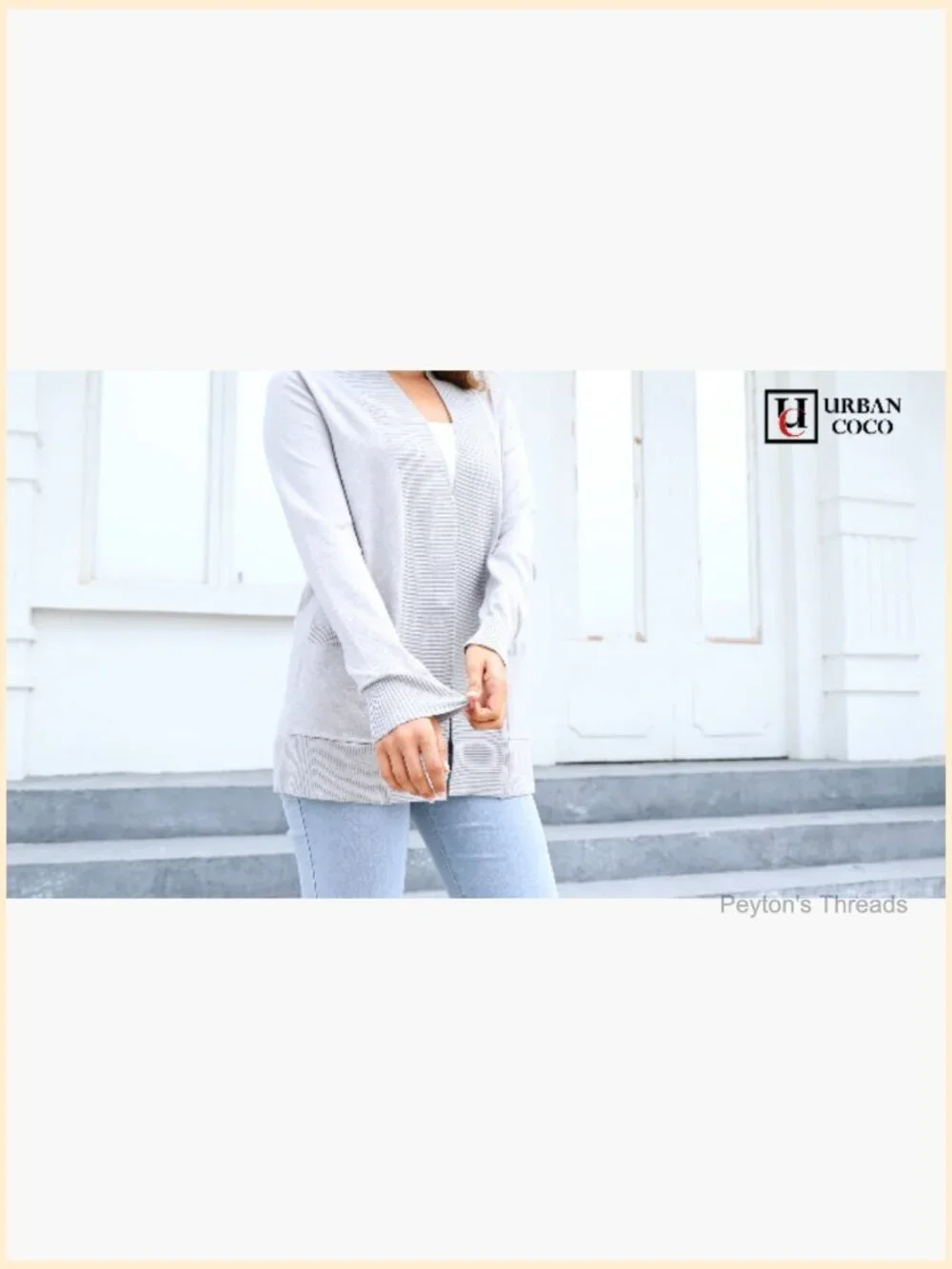 Lightweight Open Front Knit Cardigan Sweater Long Sleeve with Pocket